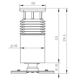 五要素車載氣象站 五要素車載氣象站尺寸圖